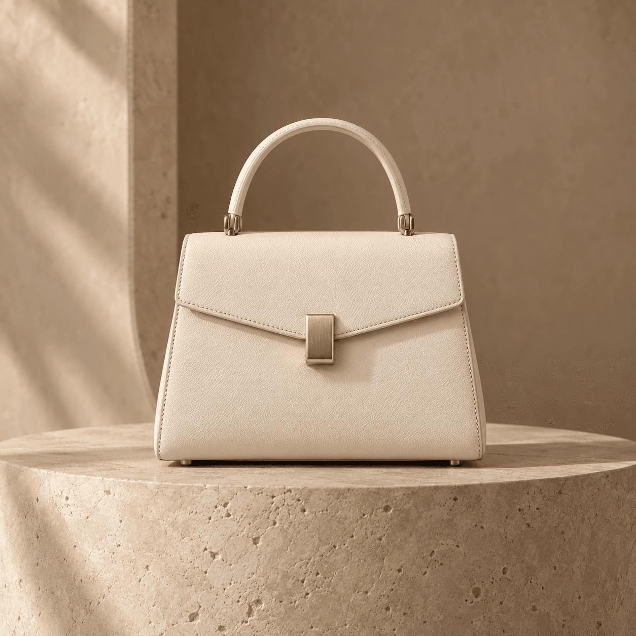 Zuri Structured top handle in Ivory
